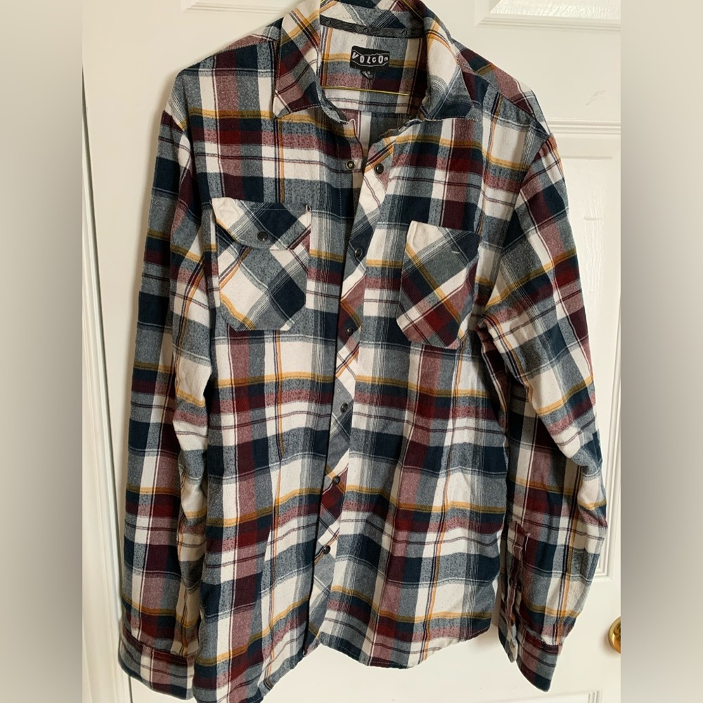 Boy’s Plaid, size Large, snap buttons, good used condition